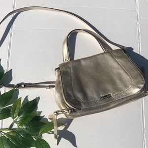 Aimee Kestenberg Soft Gold Leather Crossbody Bag